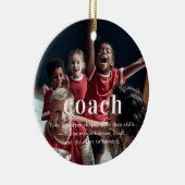coach | Sentimentele foto KeepSake Kerstmis Keramisch Ornament (Rechts)