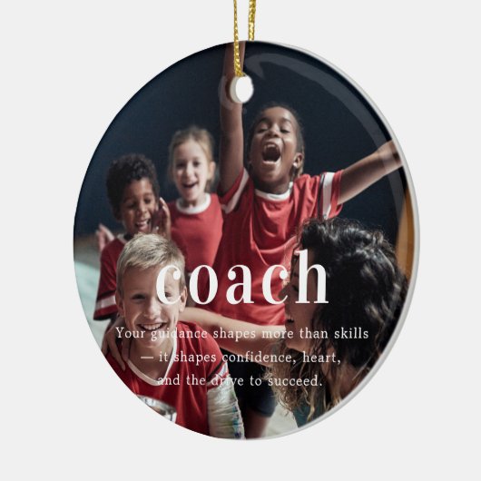coach | Sentimentele foto KeepSake Kerstmis Keramisch Ornament (Links)