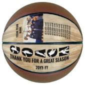 Coach Silhouette Team Player Namen en Foto Basketbal (Voorkant)