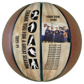 Coach Silhouette Team Player Namen en Foto Basketbal (Verticaal)