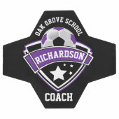 Coach - Sport - Logo - Paars, zwart en wit Voetbal (Enkel)