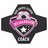 Coach - Sport Logo - Roze, zwart en wit Voetbal (Enkel)