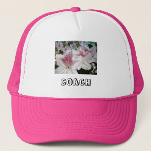 COACH sporthoeden Roze Witte Azalea Bloemen Trucker Pet