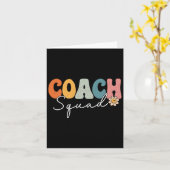 Coach Squa terug naar school Grappige coaching eer Kaart (Gele Bloem)