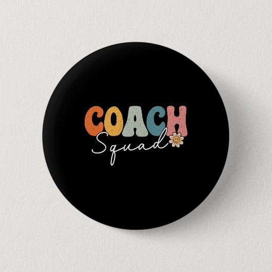 Coach Squa terug naar school Grappige coaching eer Ronde Button 5,7 Cm (Voorkant)