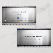 Coach - Stijlvolle Platinum look Visitekaartje (Voorkant / Achterkant)