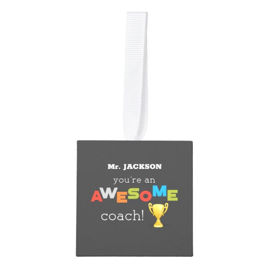 Coach Teacher Appreciation Trophy, Geweldige Decoratie (Voorkant)