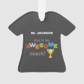 Coach Teacher Appreciation Trophy, Geweldige Ornament (achterkant)