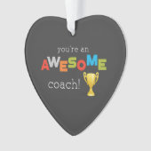Coach Teacher Appreciation Trophy, Geweldige Ornament (voorkant)