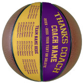 Coach, team, alle spelersnamen, Aangepaste Basketb Mini Basketbal (Verticaal)