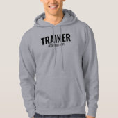 Coach Trainer Mannen Dubbelzijdige Sjabloon grijs Hoodie (Voorkant)