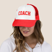 COACH Trucker Hat {Rood) Trucker Pet (In situ)
