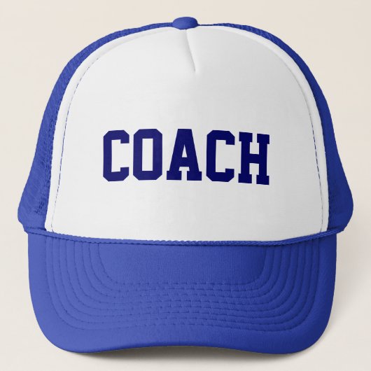 COACH Trucker Hat {Royal Blue} Pet (Voorkant)