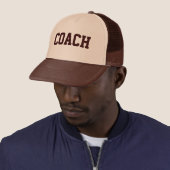 COACH Trucker Hat {Tan & Brown} Pet (In situ)