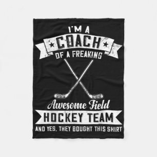 Coach van een supercool veldhockeyteam fleece deken