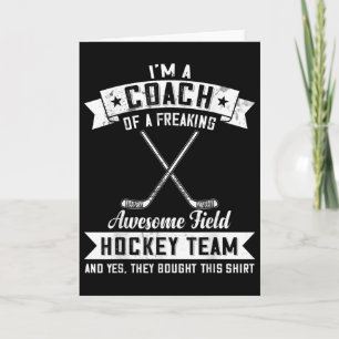Coach van een supercoole veldhockeyploeg kaart