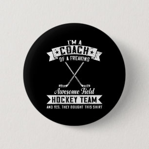 Coach van een supercoole veldhockeyploeg ronde button 5,7 cm