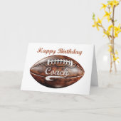 Coach Verjaardag Grunge Grote Football Sport Fan Kaart (Gele Bloem)