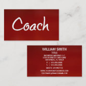 Coach-Visitekaartje Visitekaartje (Voorkant / Achterkant)