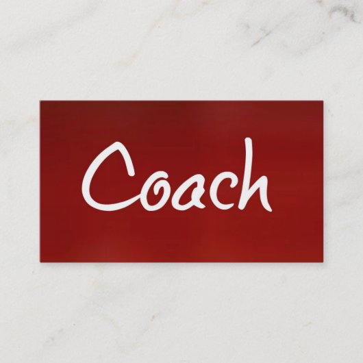 Coach-Visitekaartje Visitekaartje (Voorkant)