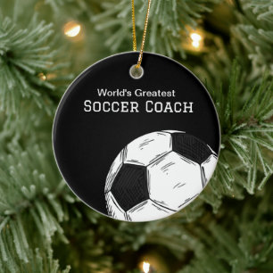Coach Voetbal kerstversiering Keramisch Ornament