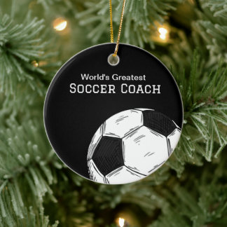 Coach Voetbal kerstversiering Keramisch Ornament