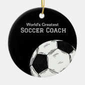 Coach Voetbal kerstversiering Keramisch Ornament (Voorkant)