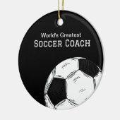 Coach Voetbal kerstversiering Keramisch Ornament (Links)