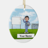 Coach, Voetbal - Vrouw Keramisch Ornament (Rechts)