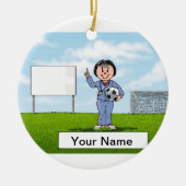 Coach, Voetbal - Vrouw Keramisch Ornament (Voorkant)