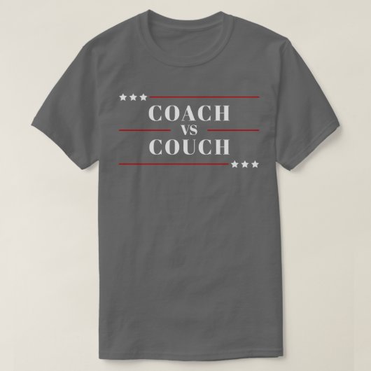 Coach vs Couch 2024 Verkiezing Vice Grappig TShirt (Design voorkant)