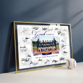 Coach Waardering Foto Collage Team Handtekening Poster