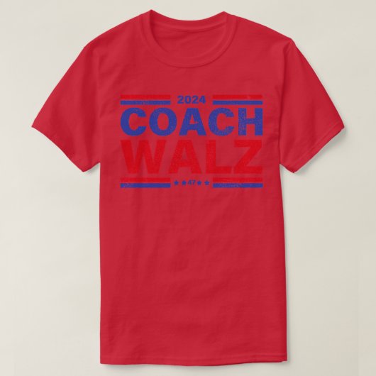 Coach Walz 47 ondersteunt Tim Walz in 2024 Basebal T-shirt (Design voorkant)
