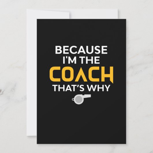 Coach, want ik ben de coach die dat is waarom save the date (Voorkant)
