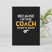 Coach, want ik ben de coach die dat is waarom save the date (Staand voorkant)