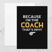Coach, want ik ben de coach die dat is waarom save the date (Voorkant / Achterkant)