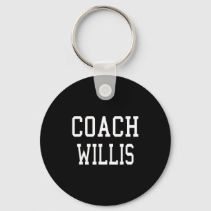 Coach Willis Maatwerk Voetbal Voetbal Baseball Tea Sleutelhanger
