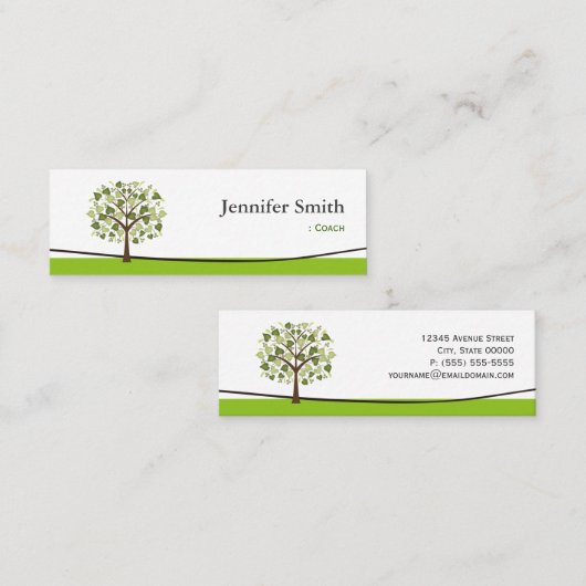 Coach - Wishingstructuur van het hart Mini Visitekaartje (Voorkant / Achterkant)