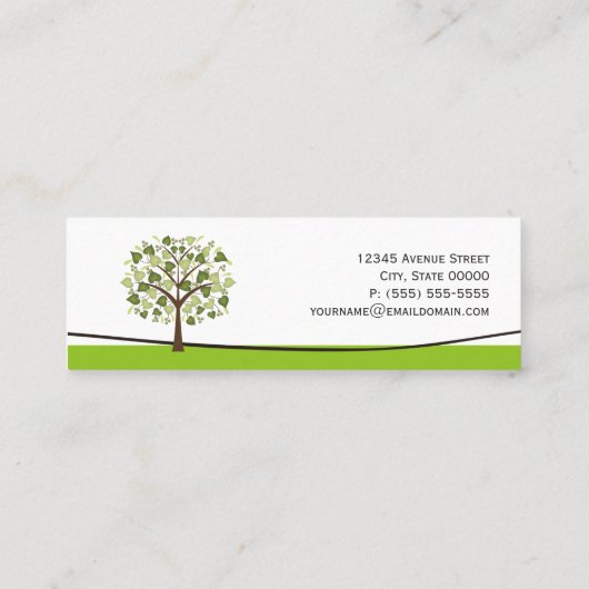 Coach - Wishingstructuur van het hart Mini Visitekaartje (Achterkant)