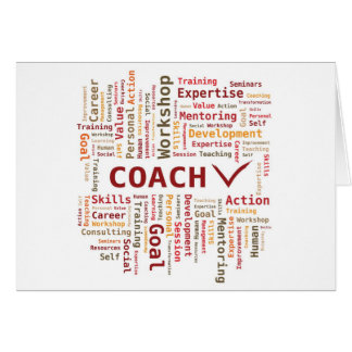 Coach Word Cloud Oranje bruine kleuren
