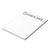 Coach zegt volleybal Notitieblok 5.5 "x 6" (Linkerzijde)