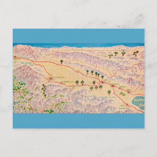 Coachella Californië geïllustreerde ansichtkaart Briefkaart