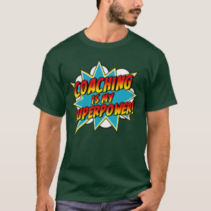 Coachen Is Mijn Superkracht Retro Comic Coach retr T-shirt