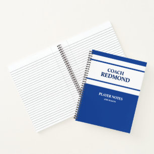Coachen Royal Blauw en Wit Notitieboek