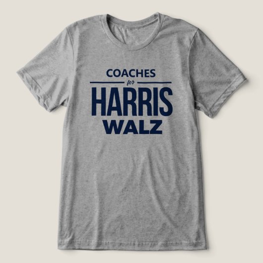 Coaches voor Harris Walz Tri-Blend Shirt (Design voorkant)