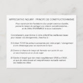 Coaching Card "AI - Constructiebeginsel" Briefkaart (Achterkant)