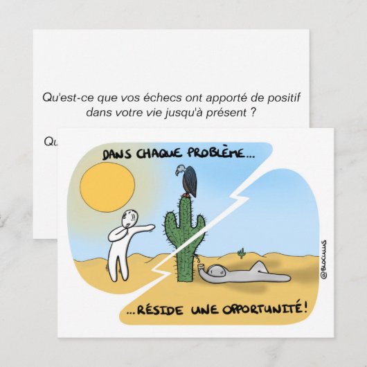 Coaching-kaart "Beperk uw problemen" Briefkaart (Voorkant / Achterkant)