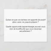 Coaching-kaart "Beperk uw problemen" Briefkaart (Achterkant)