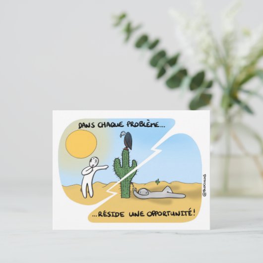 Coaching-kaart "Beperk uw problemen" Briefkaart (Staand voorkant)