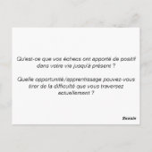 Coaching-kaart "Beperk uw problemen" Briefkaart (Achterkant)